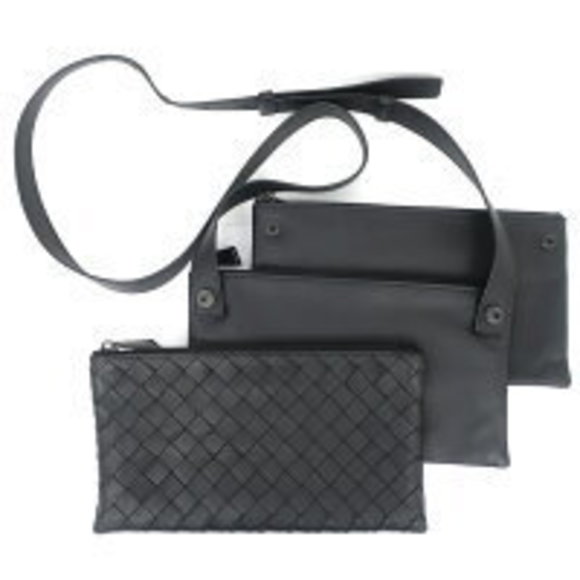 Bottega Veneta Mini Triple Shoulder Bag  - Black - Picture 6 of 9